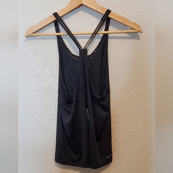 Nike Dri-Fit Black & White Racerback Lightweight Athletic Sports Tank Top Small - Picture 5 of 6